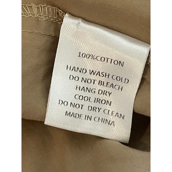 MOD REF Button Front Khaki Cotton Shirt Dress Medium - Picture 5 of 11